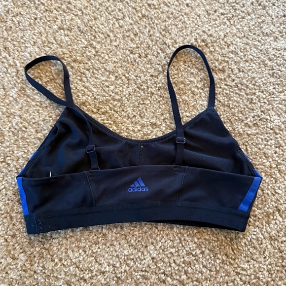adidas Black and Blue Sports Bra - Picture 2 of 2